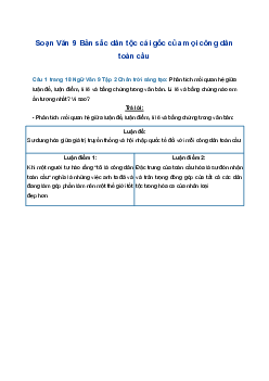 Soạn bài Bản sắc dân tộc: cái gốc của mọi công dân toàn cầu | SGK Ngữ Văn 9 Chân trời sáng tạo (Tập 2)