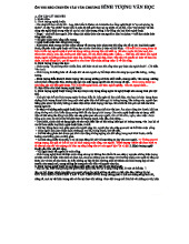 ÔN THI HSG VĂN HỌC: HÌNH TƯỢNG VĂN HỌC ĐẶC TRƯNG CHO NGHỆ THUẬT