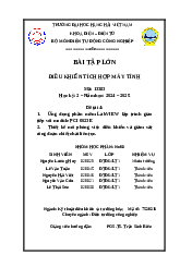 Bài tập lớn môn Điều khiển tích hợp máy tính- Đại học hàng hải Việt Nam