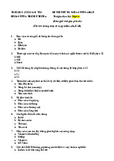 Đề thi thử lý thuyết Môn Tin học căn bản | Đại học Cần Thơ