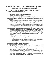 Chương V, VI Tư Tưởng Hồ Chí Minh Về Đại Đoàn Kết Dân Tộc & Quốc Tế | Môn Tư tưởng Hồ Chí Minh - Đại học Kinh Tế Quốc Dân