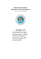 Các Phương Pháp Lãnh Đạo và Động Lực | Tiểu luận Môn Quản trị doanh nghiệp - Đại học Hải Phòng