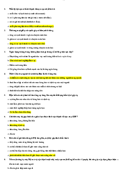 Đề cương trắc nghiệm môn Kinh tế vi mô | Trường Đại học Kinh tế và Quản trị Kinh doanh, Đại học Thái Nguyên