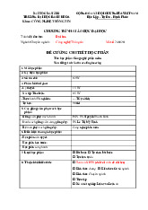 Đề cương môn công nghệ phần mềm- Trường Đại học bách khoa - Đại học đà nẵng.