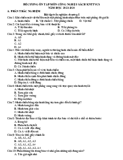 Đề cương ôn tập học kì 1 môn Công nghệ 8 sách Kết nối tri thức với cuộc sống