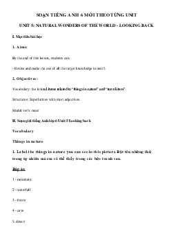 Tiếng Anh lớp 6 unit 5 Looking back