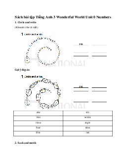Giải SBT Wonderful World 3 Unit 0 Numbers trang 8