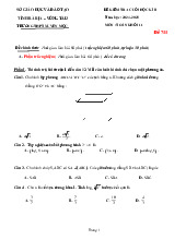 Đề cuối học kỳ 2 Toán 11 năm 2024 – 2025 trường THPT Xuyên Mộc – BR VT
