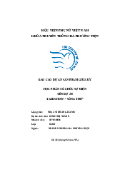 Báo cáo dự án sản phẩm giữa kỳ - Học phần tổ chức sự kiện tên dự án Talkshow " Sống thử" | Học viện phục nữa Việt Nam