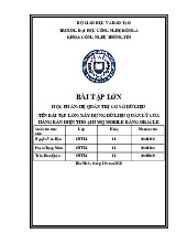 Báo cáo hệ quản trị cơ sở dữ liệu: Xây dựng hệ thống quản lý cửa hàng HMQ Mobile | Đại Học Công Nghệ Đông Á