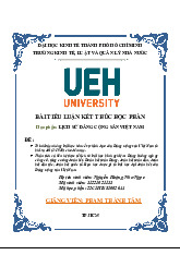 Tiểu luận lịch sử đảng: Bài học từ lãnh đạo của Đảng Cộng sản Việt Nam | Lịch sử đảng | Trường Đại học Kinh tế Thành phố Hồ Chí Minh