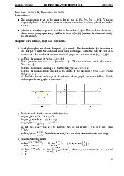 Homework Assignment - Calculus 1 | Trường Đại học Quốc tế, Đại học Quốc gia Thành phố HCM