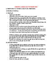 Khái luận về triết học | Môn triết học Mác-LêNin | Trường Đại học Y Dược , Đại học Quốc gia Hà Nội