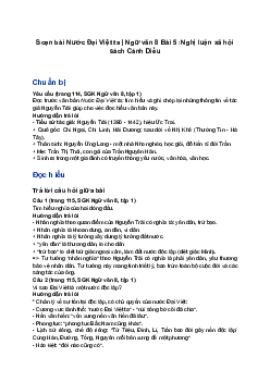 Soạn bài Nước Đại Việt ta | Ngữ văn 8 Bài 5: Nghị luận xã hội sách Cánh Diều