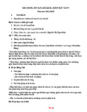 Đề Cương Ôn Tập Giữa HK 2 Ngữ Văn 9 Năm Học 2024-2025