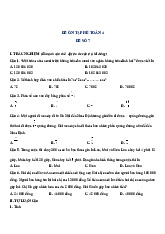 Đề ôn tập hè lớp 4 lên lớp 5 môn Toán - Đề số 7