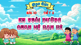 Giáo án điện tử Đạo đức 4 Bài 10 Cánh diều: Em nuôi dưỡng quan hệ bạn bè (Tiết 2)
