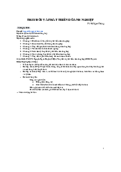 Thay đổi và phát triển doanh nghiệp - Quản trị kinh doanh| Đại học Kinh Tế Quốc Dân