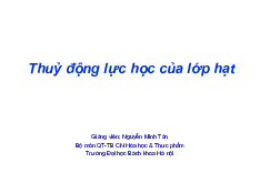 Thủy động lực học của lớp hạt | Bài giảng môn quá trình thiết bị | Đại học Bách khoa hà nội