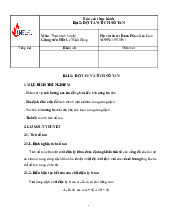 Bài 2. Độ tan và tích số tan - Tài liệu tổng hợp