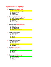 Ôn Tập Bệnh Chứng và Trị Liệu | Trắc nghiệm Dược học cổ truyền
