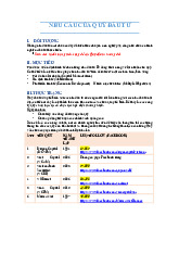 Nhu cầu của quỹ đầu tư | Trường Đại học Kinh tế – Luật, Đại học Quốc gia Thành phố Hồ Chí Minh