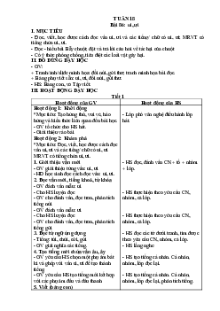 Giáo án Tiếng Việt 1 - Tuần 17 | sách Vì sự bình đẳng và dân chủ trong giáo dục