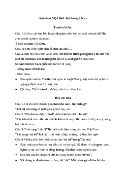Soạn bài Một thời đại trong thi ca Kết nối tri thức