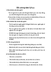 Đề cương Môn Tâm lý | Đại học Sư phạm Thành phố Hồ Chí Minh