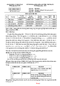 Đề thi HSG Tin 12 chuyên Sở Giáo Dục Quảng Nam 2022-2023 (có đáp án)