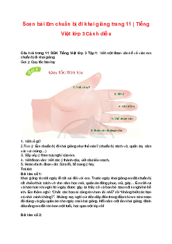 Soạn bài Em chuẩn bị đi khai giảng trang 11 | Tiếng Việt lớp 3 Cánh diều