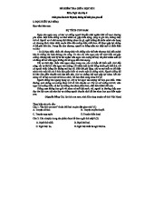 Đề Kiểm Tra Giữa Học Kì I - Môn Ngữ Văn Lớp 6 - Tài Liệu Ôn Tập