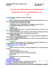 Bài 2: các cuộc phát kiến địa lí và sự hình thành quan hệ sản xuất tư bản chủ nghĩa ở tây âu  (… tiết) | Giáo án Lịch sử 7