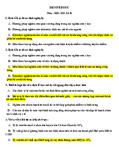 Đề thi Dược dịch tễ năm 20-21 đại học Y Dược Huế