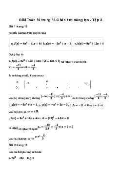 Giải Toán 10 Bài tập cuối chương VII | Chân trời sáng tạo