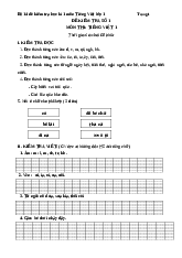Bộ 14 đề kiểm tra học kì 1 môn Tiếng việt lớp 1