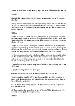 Giải Giáo dục Kinh tế và Pháp luật 11 Bài 16 | Kết nối tri thức