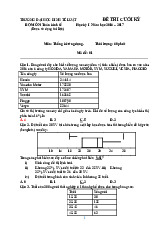 Đề thi cuối kỳ Thống kê ứng dụng | Trường Đại học Kinh tế – Luật, Đại học Quốc gia Thành phố Hồ Chí Minh
