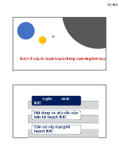 Lập kế hoạch IMC Chương 4-5: Mục tiêu và ngân sách môn Truyền thông Marketing tích hợp | Đại học Kinh tế Quốc Dân