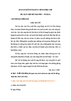 Phiếu bài tập cuối tuần môn tiếng Việt lớp 3 Tuần 16 (cơ bản) | Kết nối tri thức