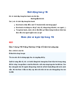 Giải Bài 4: Đi tàu trên sông Von-ga trang 116 Tiếng Việt lớp 3 Tập 2 Chân trời sáng tạo