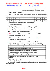 Đề Thi Giữa HK 2 Toán 7 THCS Cốc San 2025-2026 Có Đáp Án