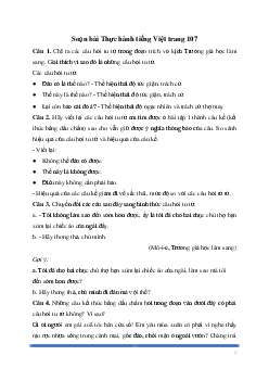Soạn bài: Thực hành tiếng Việt trang 107 Ngữ Văn 8 | Kết nối tri thức