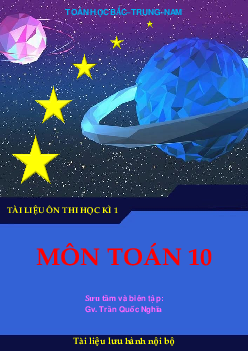 Tài liệu ôn thi học kỳ 1 môn Toán 10 năm học 2018 – 2019