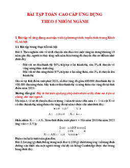 Bài tập toán cao cấp