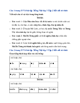 Giải VBT Tiếng Việt lớp 3 Bài 23: Hai Bà Trưng trang 53 | Kết nối tri thức