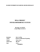 Final project on power distribution system môn Hệ thống điện | Trường Đại học Bách Khoa Hà Nội