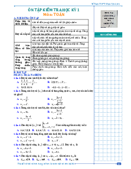 Đề cương học kỳ 1 Toán 11 năm 2023 – 2024 trường THPT Châu Văn Liêm – Cần Thơ