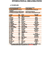 Tài liệu học tập GLOBAL SUCCESS lớp 10: Tổ chức quốc tế và từ vựng