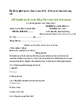 Bộ đề thi giữa học kì 1 lớp 2 năm 2024 - 2025 sách Chân trời sáng tạo